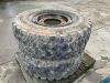 4 x Michelin 395-85-R20 Super Single Tyres & Rims - 6