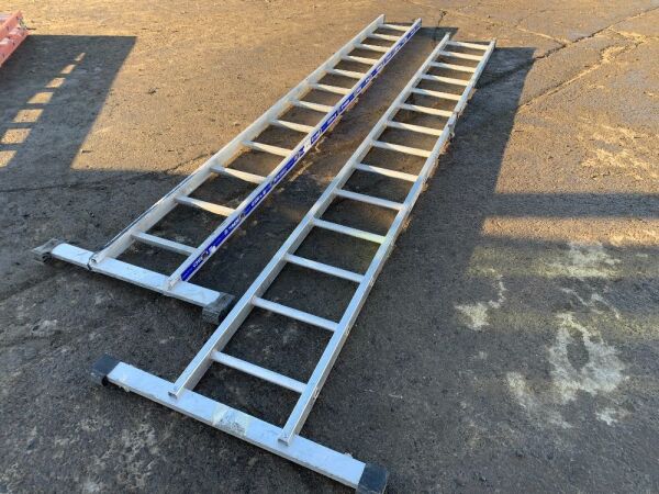 UNRESERVED 2 x 3.5M Straight Ladders