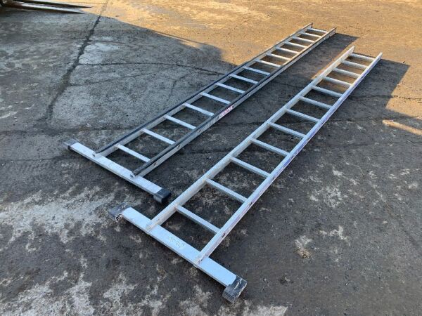 UNRESERVED 2 x 3.5M Straight Ladders