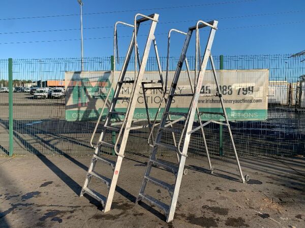 UNRESERVED 2 x Podium Ladders ( 8 Step & 7 Step)