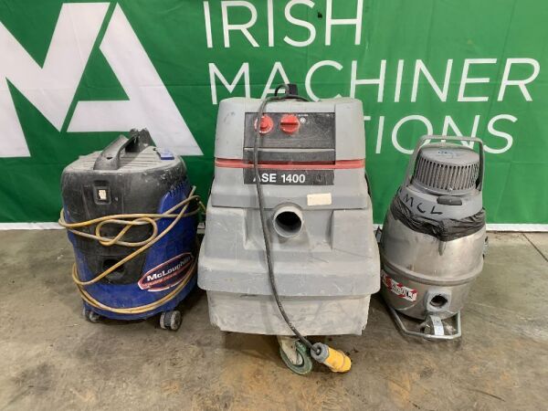 UNRESERVED 3 x 110V Portable Vacuums