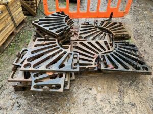 Pallet Of Cast Iron Tree Grilles