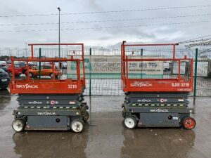 UNRESERVED 2 x 2016 Skyjack SJ3219 Electric Scissors Lifts