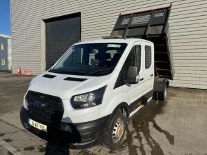 UNRESERVED 2021 Ford Transit 470 Base 2.0TD Twin Wheel Crew Cab Tipper