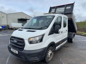 UNRESERVED 2021 Ford Transit 470 Base 2.0TD Twin Wheel Crew Cab Tipper
