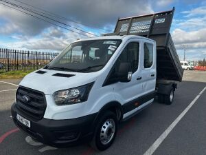 UNRESERVED 2021 Ford Transit 470 Base 2.0TD Twin Wheel Crew Cab Tipper