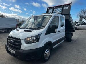 UNRESERVED 2021 Ford Transit 470 Base 2.0TD Twin Wheel Crew Cab Tipper