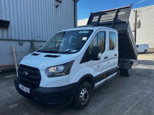 UNRESERVED 2021 Ford Transit 470 Base 2.0TD Twin Wheel Crew Cab Tipper