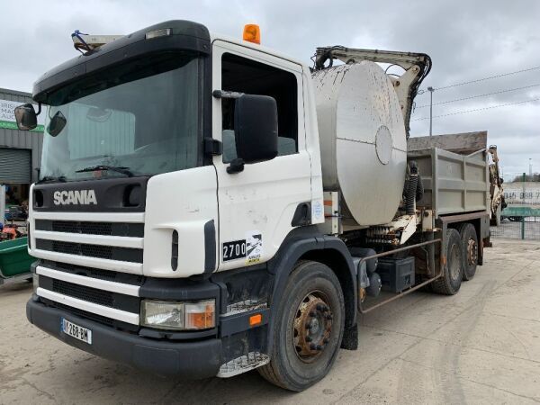 Scania P94 6x2 c/w Secmair BCG500 Chipsealer - Spray Bar - Rubber Tyred Rollers