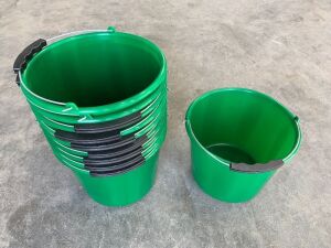 NEW 10 x 5L Calf Buckets (Green)