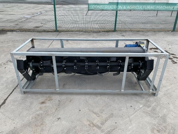 NEW/UNUSED 6FT Rotary Hydraulic Cultivator To Suit Skidsteer (1830mm x 612mm)