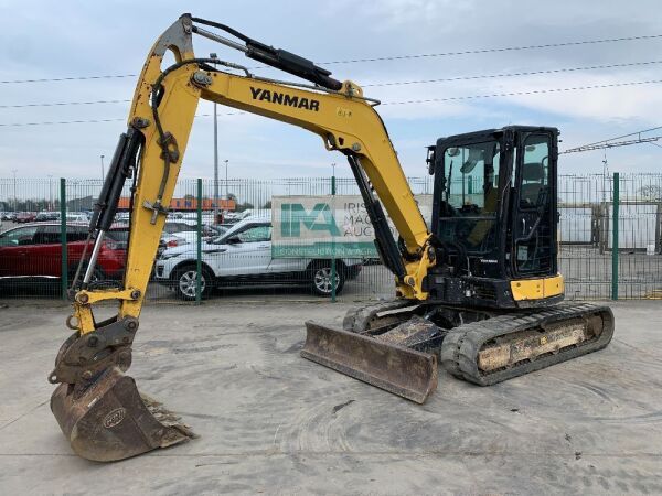 2019 Yanmar VIO57-6A Zero Tail 5.5T Excavator c/w 2 x Buckets