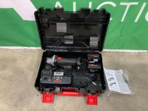 NEW/UNUSED Keyang DG18BL 18V Cordless Angle Grinder c/w 2 x Batteries & Charger