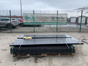 NEW/UNUSED Approx 200FT Black Paladin Fencing - 25 x 8FT Fencing Panels & 26 x Posts & - Fittings