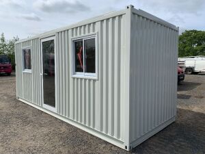NEW/UNUSED 20FT Portable Office Container c/w Kitchen Unit, Sockets & Lights (2025)