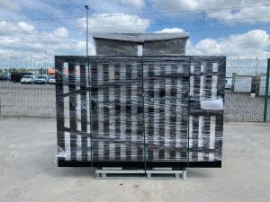 NEW/UNUSED 17FT x 6FT Double Swing Gate c/w Stone Pillars (2025)
