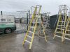 UNRESERVED 4 Rung Yellow Fibreglass 2.43m 150KG Ladder