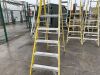 UNRESERVED 4 Rung Yellow Fibreglass 2.43m 150KG Ladder - 3