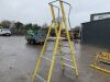 UNRESERVED 4 Rung Yellow Fibreglass 2.43m 150KG Ladder - 4