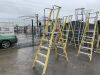 UNRESERVED 4 Rung Yellow Fiberglass 2.43m 150KG Ladder