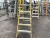 UNRESERVED 4 Rung Yellow Fiberglass 2.43m 150KG Ladder - 3