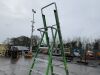 UNRESERVED Little Giant 6 Rung Green 3.2m Ladder c/w Safety Cage - 6