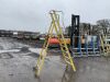 UNRESERVED 5 Rung Yellow Fiberglass 2.61m 150KG Ladder - 4