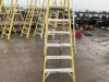 UNRESERVED 5 Rung Yellow Fiberglass 2.61m 150KG Ladder - 5