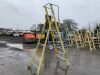 UNRESERVED 5 Rung Yellow Fiberglass 2.71m 150KG Ladder - 4