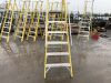 UNRESERVED 5 Rung Yellow Fiberglass 2.71m 150KG Ladder - 6