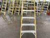 UNRESERVED 4 Rung Yellow Fiberglass 2.33m 150KG Ladder - 5