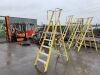 UNRESERVED 4 Rung Yellow Fiberglass 2.33m 150KG Ladder