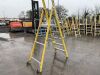 UNRESERVED 4 Rung Yellow Fiberglass 2.33m 150KG Ladder - 4