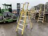 UNRESERVED 3 Rung Yellow Fiberglass 2.05m 150KG Ladder