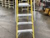 UNRESERVED 3 Rung Yellow Fiberglass 2.05m 150KG Ladder - 5