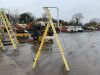 UNRESERVED 3 Rung Yellow Fiberglass 2.05m 150KG Ladder - 5