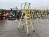 UNRESERVED 3 Rung Yellow Fiberglass 2.61m 150KG Ladder - 3