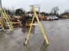 UNRESERVED 3 Rung Yellow Fiberglass 2.61m 150KG Ladder - 5