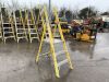 UNRESERVED 2 Rung Yellow Fiberglass 1.79m 150KG Ladder - 6