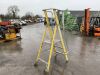 UNRESERVED 2 Rung Yellow Fiberglass 1.79m 150KG Ladder - 3