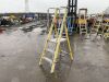 UNRESERVED 2 Rung Yellow Fiberglass 1.79m 150KG Ladder