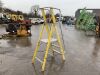 UNRESERVED 2 Rung Yellow Fiberglass 1.79m 150KG Ladder - 4