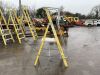 UNRESERVED 2 Rung Yellow Fiberglass 1.79m 150KG Ladder - 5