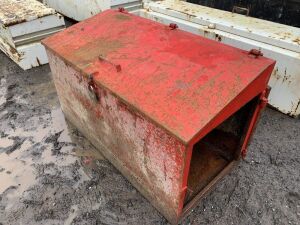 UNRESERVED Red Truck Mounted Job Box