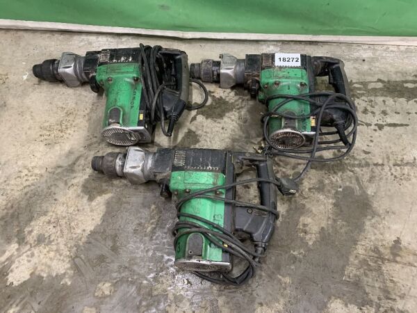 UNRESERVED 3x Hitachi Hammer Drills