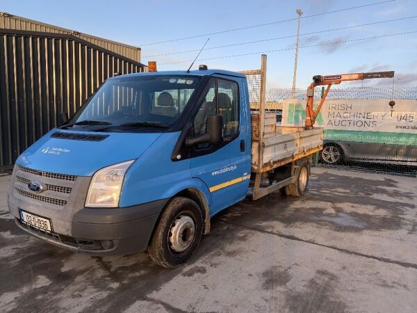 UNRESERVED 2013 Ford Transit 350M L3 2.2TD 125PS Dropside c/w 500KG Crane