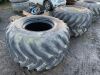 2x Alliance 800/45-26.5 Flotation Tyres & Rims