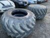 2x Alliance 800/45-26.5 Flotation Tyres & Rims