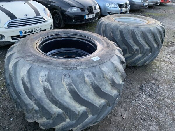 2x Alliance 800/45-26.5 Flotation Tyres & Rims