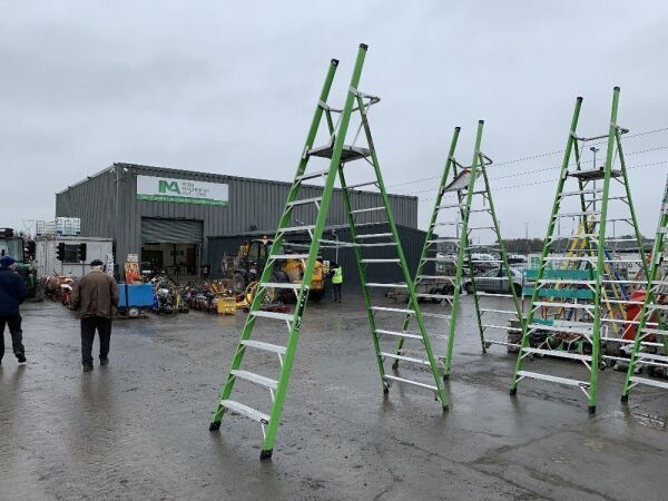 UNRESERVED Little 9 Rung Giant Green 4.4m Ladder